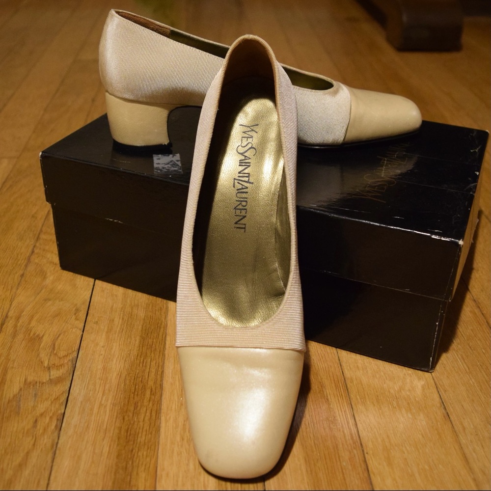 Vintage YSL Nude Heels
